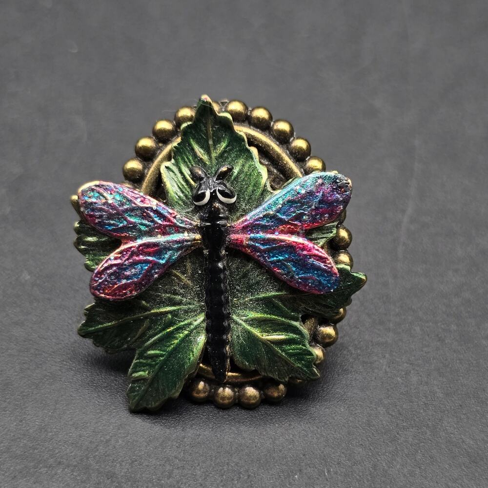 Dragonfly Pin Pink Blue Purple Wings Petite Insect Pin Vintage Jewelry